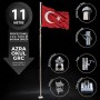 11 Metre Paslanmaz Krom Profesyonel Bayrak Direği 11 Metre Paslanmaz Krom Profesyonel Bayrak Direği