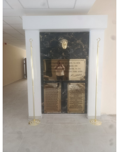 Atatürk Köşesi Pirinç Kaplama Ahşap Panelli 270x200 cm