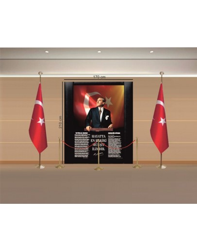 Atatürk Köşesi MDF Çerçeveli