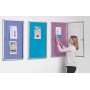 60x90cm Camlı İlan Panosu Kapaklı Kilitli İnce Alüminyum Çerçeve Kumaş Zemin 60x90cm Camlı İlan Panosu Kapaklı Kilitli İnce Alüminyum Çerçeve Kumaş Zemin