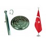 Krom Kaplama Makam Bayrak Direği Krom Kaplama Makam Bayrak Direği