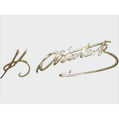Pirinç Atatürk İmzası 50 Cm Pirinç Atatürk İmzası 50 Cm