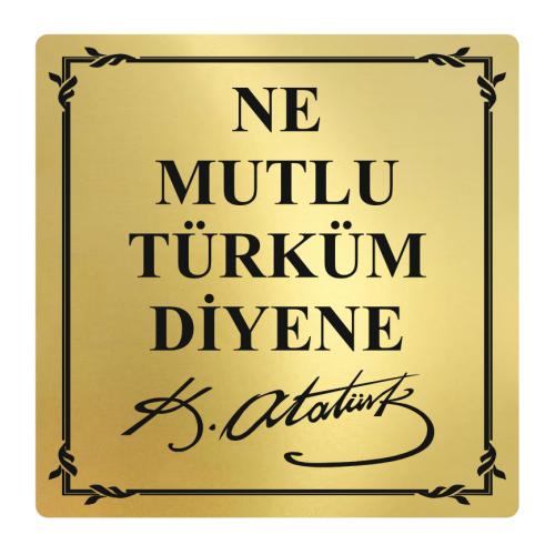Atatürk Büstü Vecize Yazı Pirinç Kaplama 40x40 cm Atatürk Büstü Vecize Yazı Pirinç Kaplama 40x40 cm