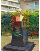 Atatürk Büstü Pirinç Mermer Siyah Granit Kaide